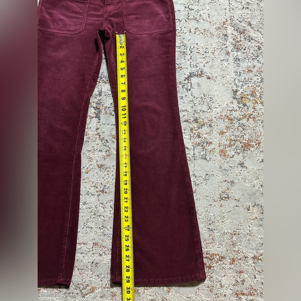 Anthropologie Pilcro Icon Flare Corduroy Pants Jeans Flared Wine size 28 - Picture 5 of 14